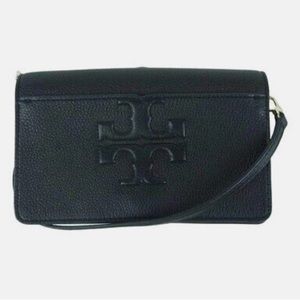 Tory Burch Thea Black Crossbody Purse with Front Pocket